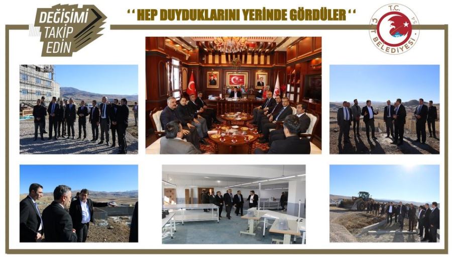 ÇAT BELEDİYE BAŞKANI MELİH YAŞAR HİZMETLERİ KURUM MÜDÜRLERİ İLE YERİNDE İNCELEDİ