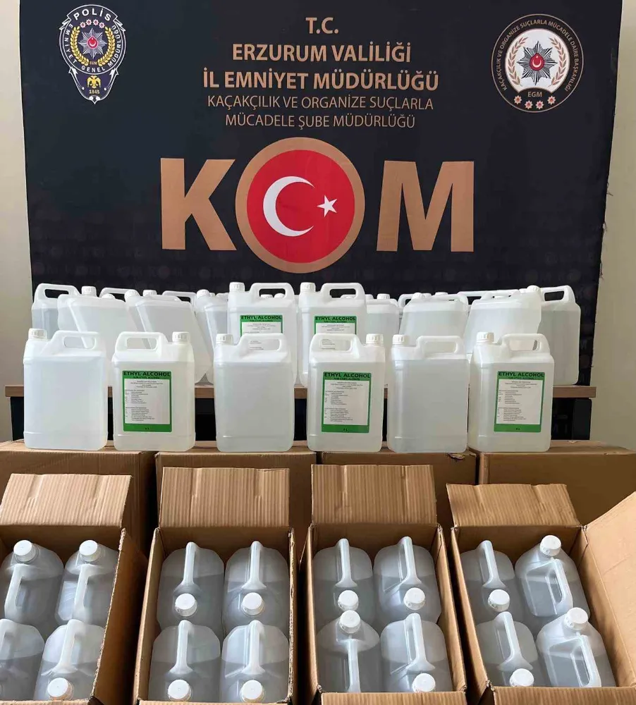 350 litre sahte etil alkol ele geçirildi